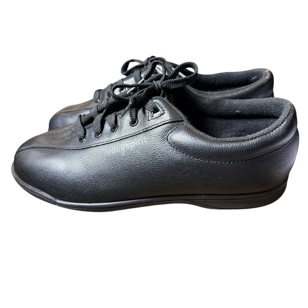 Easy Spirit Women's AP Lightweight Walking Sneakers Black Leather Size 11 EE - Picture 2 of 5